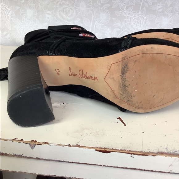 Sam Edelman Embroidered Suede Boots - Picture 9 of 14